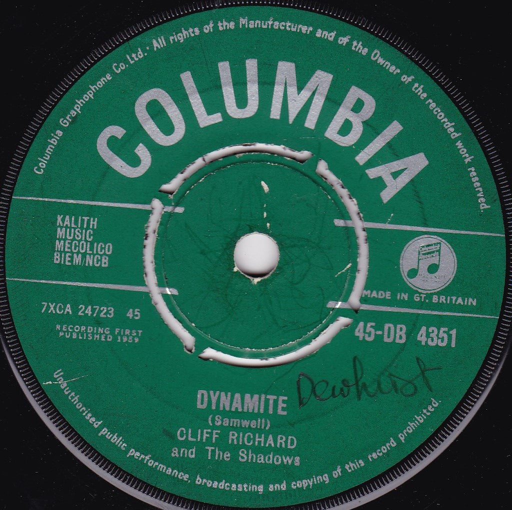 Cliff Richard And The Shadows ‎– Travellin' Light (Columbia 1959) 7" vinyl single VG/-