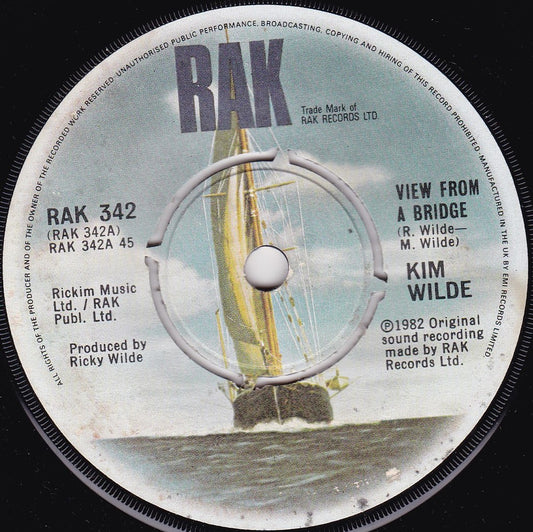 Kim Wilde – View From A Bridge (RAK 1982) 7" vinyl single G+/-