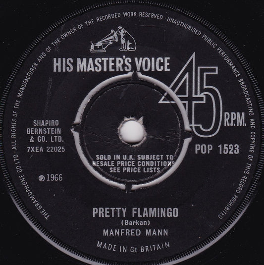 Manfred Mann – Pretty Flamingo (HMV 1966) 7" vinyl single G+/-