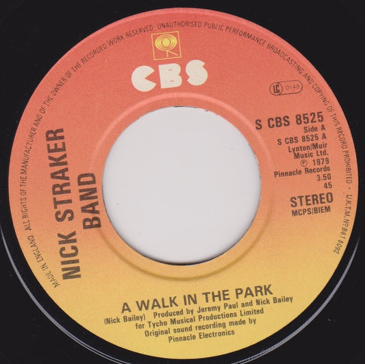 Nick Straker Band – A Walk In The Park (CBS 1980) 7" vinyl single VG/- jukebox