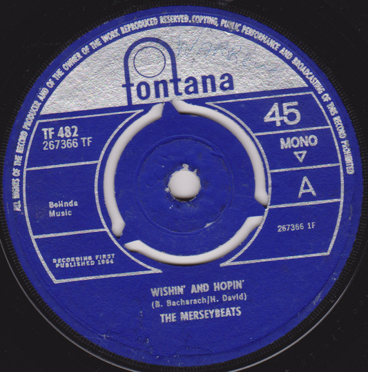 The Merseybeats - Wishin' And Hopin' (Fontana 1964) 7" vinyl single VG/-