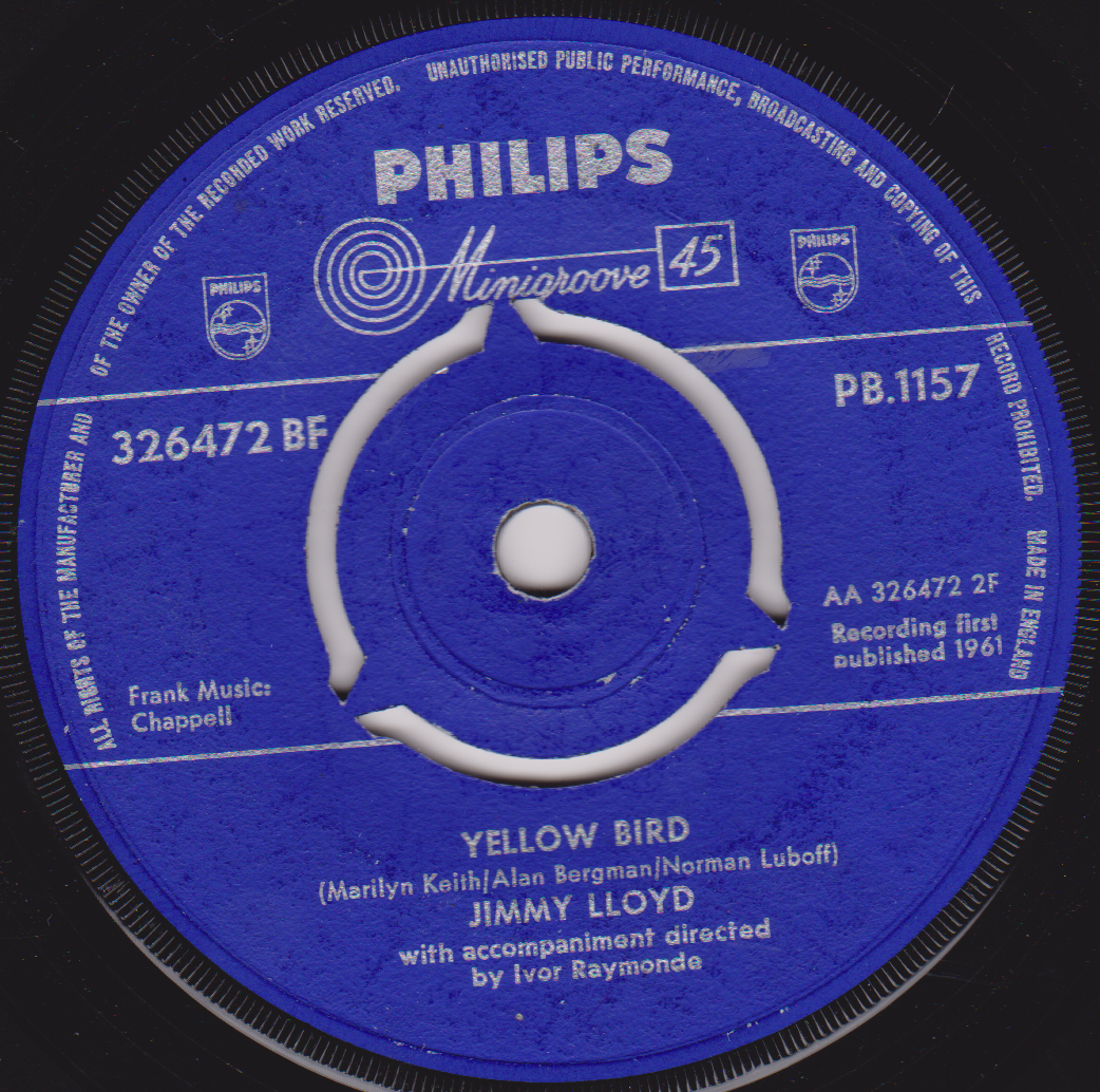 Jimmy Lloyd – Without The Sun (Philips 1961) 7" vinyl single VG/-