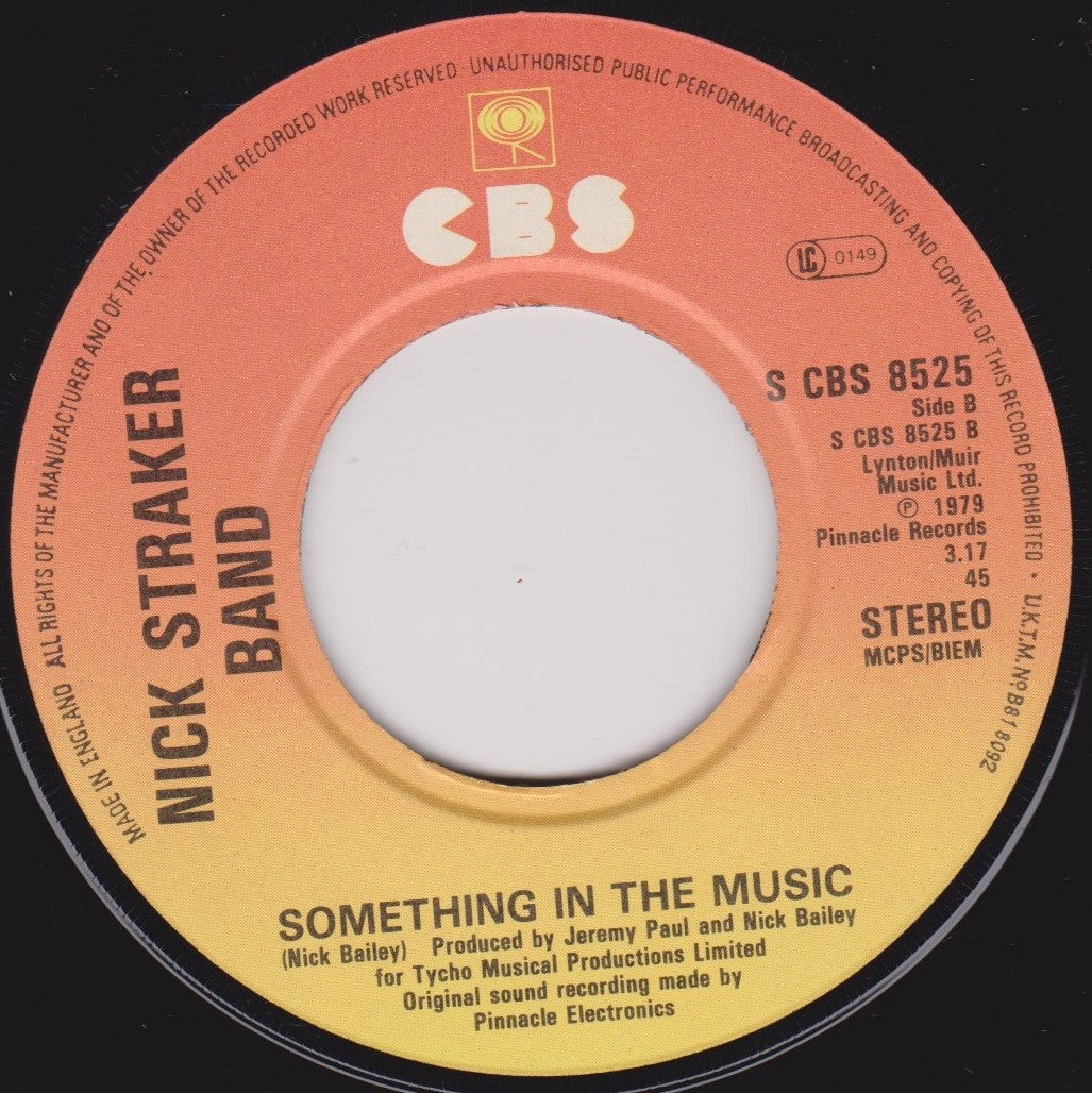 Nick Straker Band – A Walk In The Park (CBS 1980) 7" vinyl single VG/- jukebox