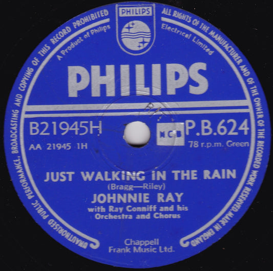 Johnnie Ray - Just Walking In The Rain (Philips 1956) 10" shellac VG/VG