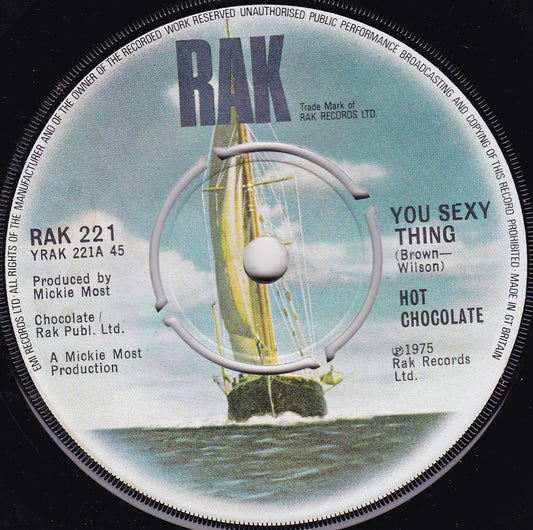 Hot Chocolate - You Sexy Thing (RAK 1975) 7" vinyl single G+/-