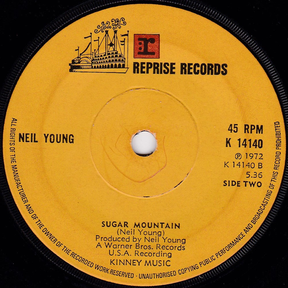 Neil Young ‎– Heart Of Gold (Reprise 1972) 7" vinyl single G+/-