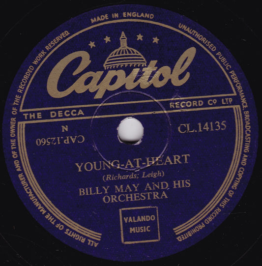 Billy May & His Orchestra ‎– Young-At-Heart / Lemon Twist (1954) 10" shellac VG