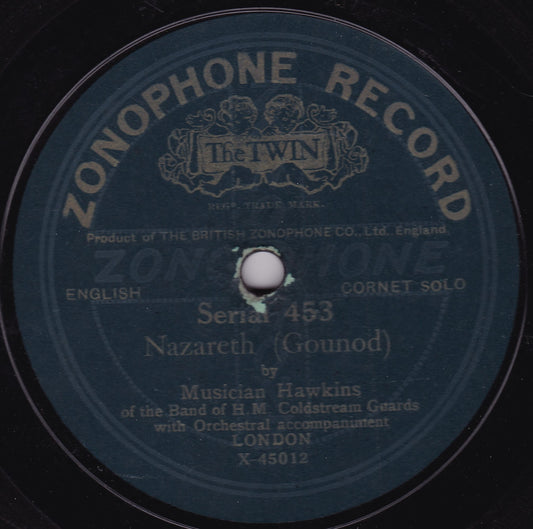 Musician Hawkins - Nazareth (Zonophone) 10" shellac G+/-