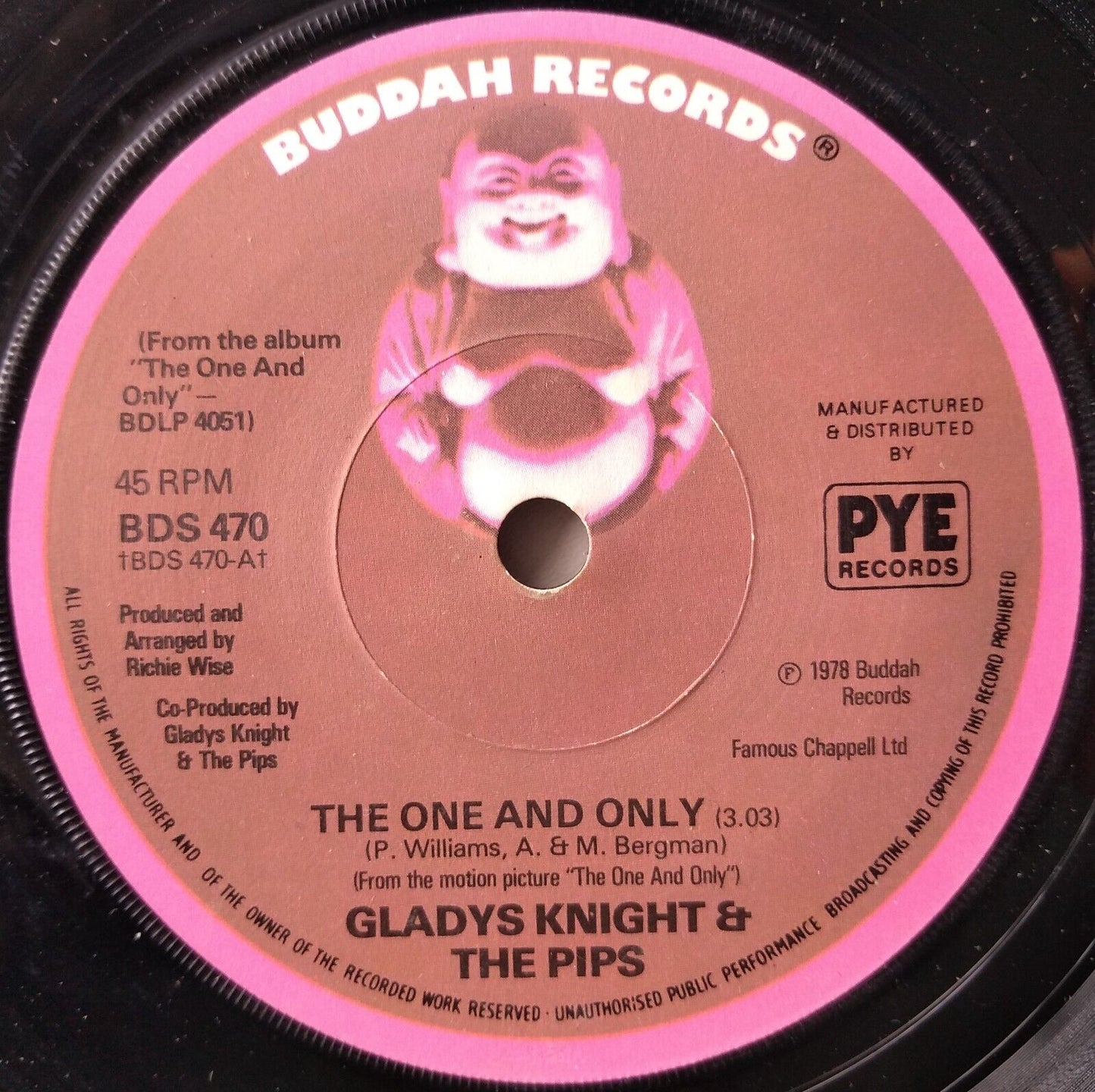 Gladys Knight & The Pips - The One And Only (Buddah 1978) 7" vinyl single VG/-