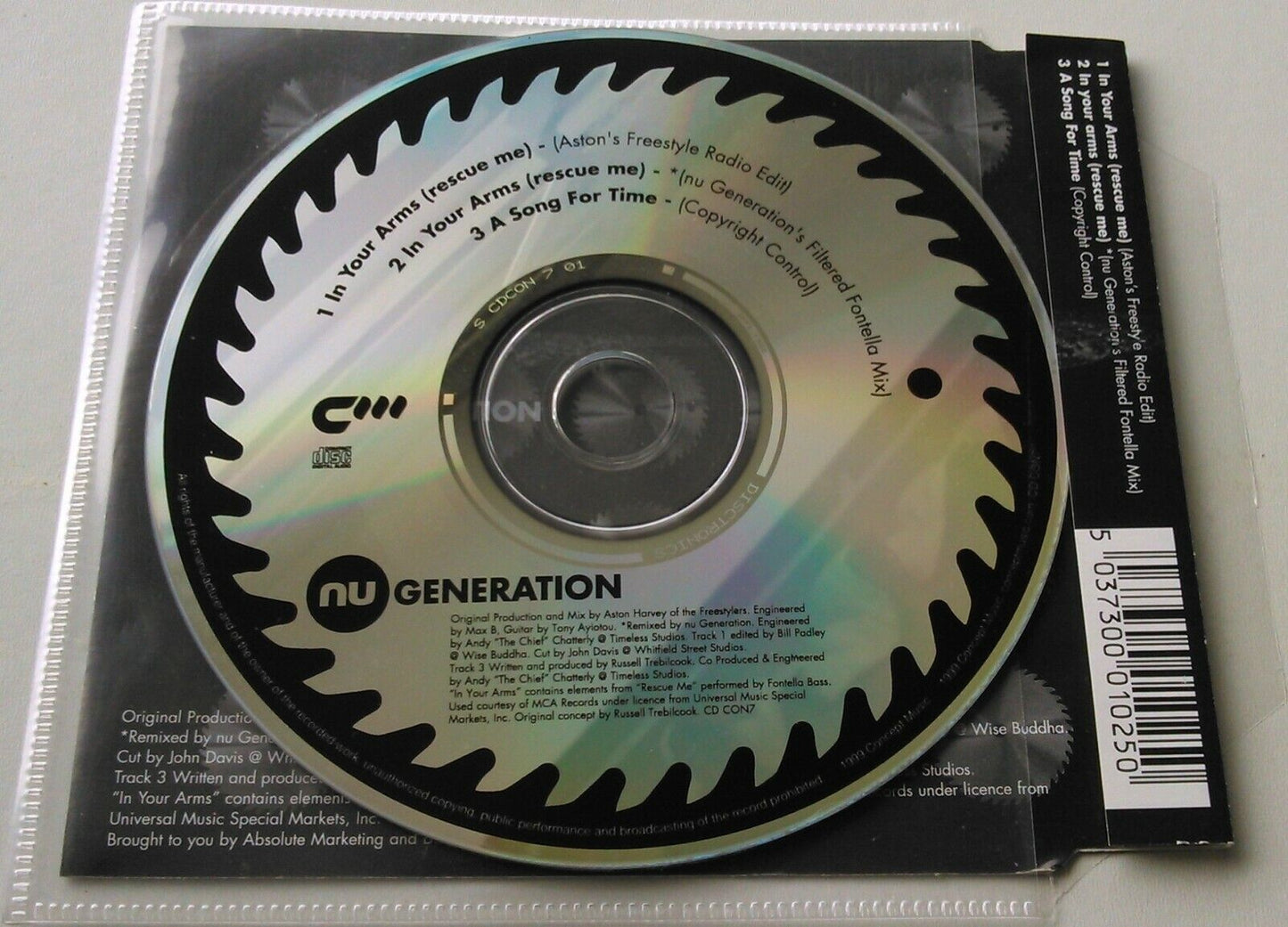 Nu Generation – In Your Arms (1999) CD single *no case - plastic wallet*